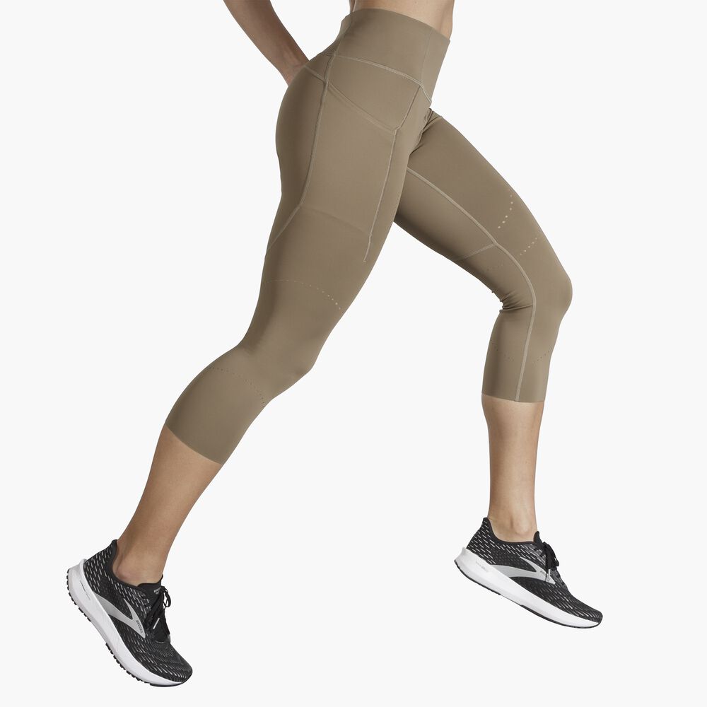 Brooks Method 3/4 Tight - Dunkle Haferflocken