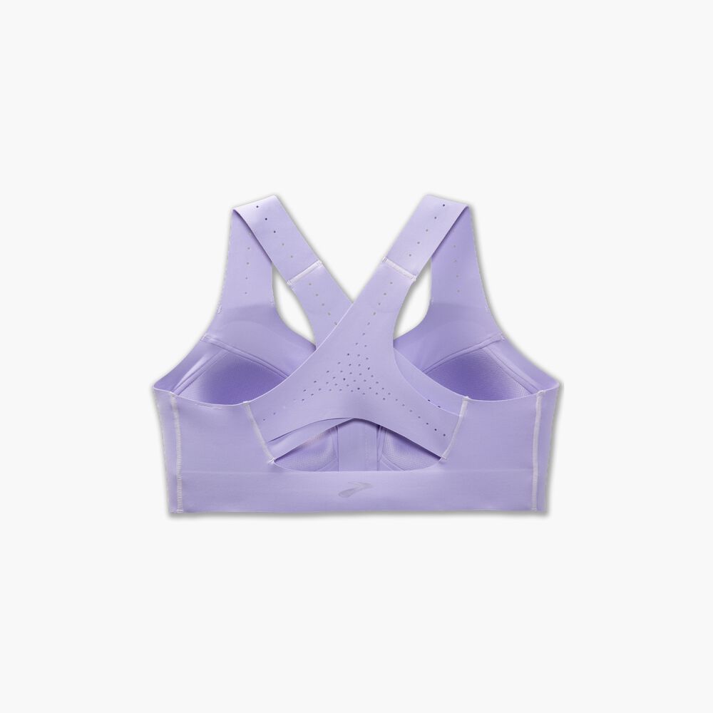 Brooks Zip 2.0 Sports Bra - Violett-Strich