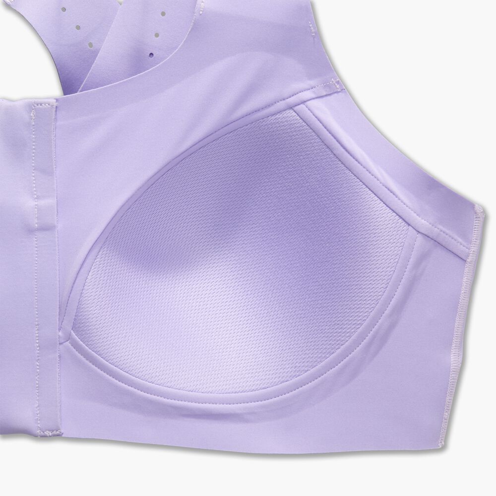 Brooks Zip 2.0 Sports Bra - Violett-Strich