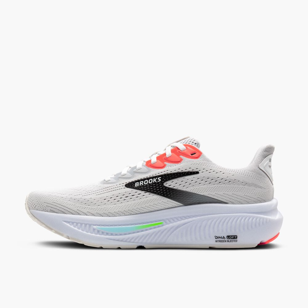 Brooks Ghost 17 - Weiß/Pink Clay/Gecko