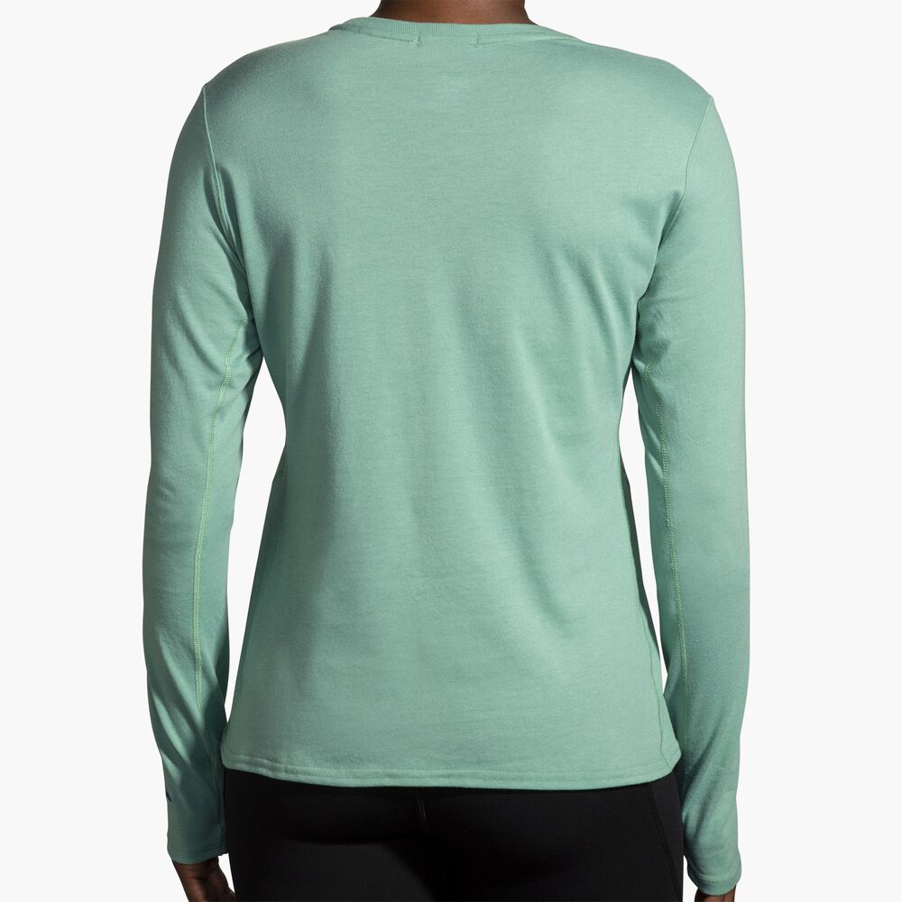 Brooks Distance Long Sleeve 2.0 - Htr Sage/Brooks Trail