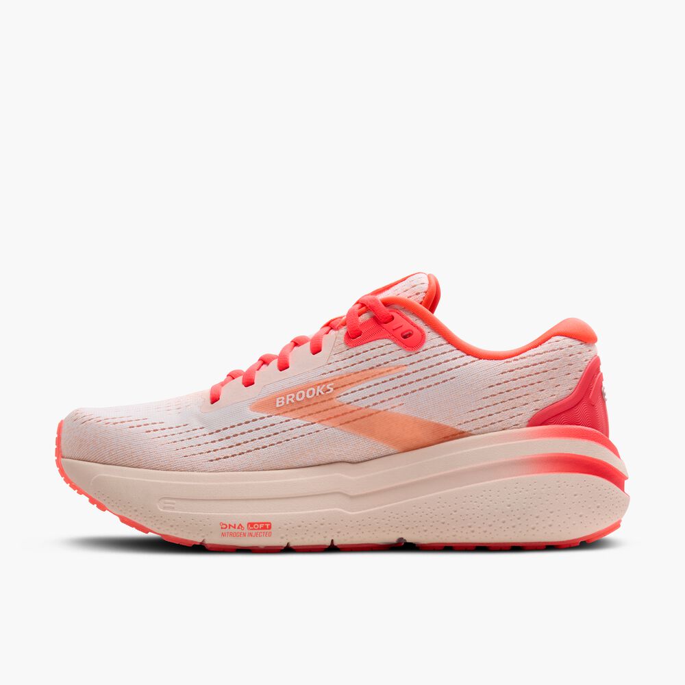 Brooks Ghost Max 2 - Weiß/Pfirsich/Koralle