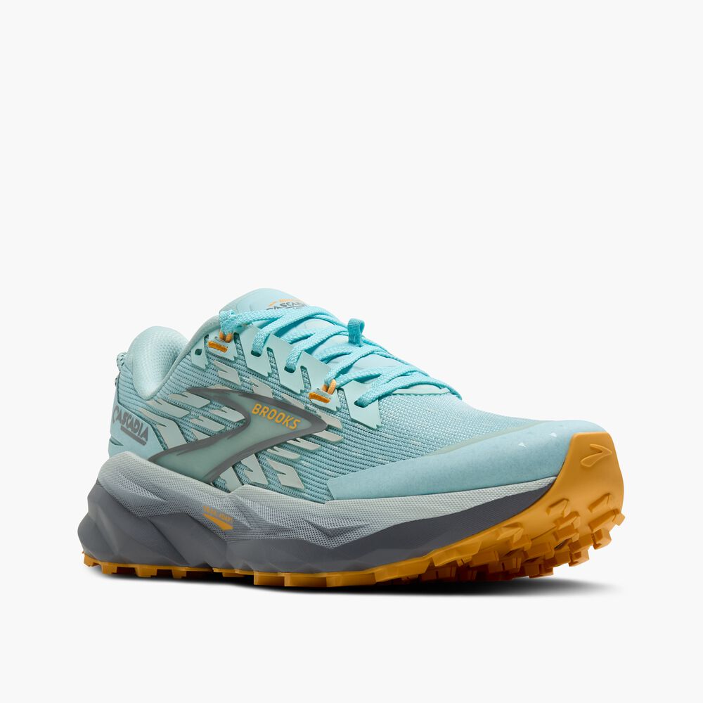 Brooks Cascadia 19 - Klarwasser/Grundierung Grau/Apricot
