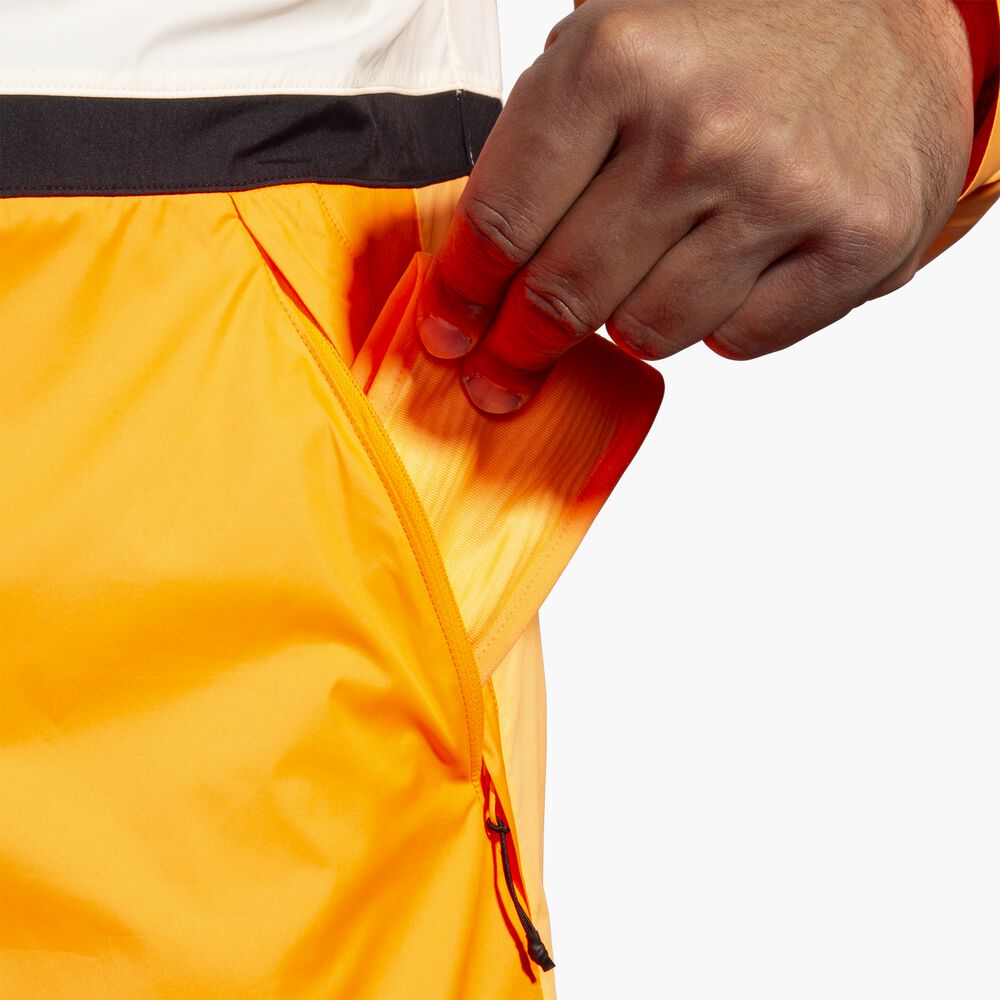 Brooks Run Visible Jacket 2.0 - Ecru/Fluoro Flash/Schwarz