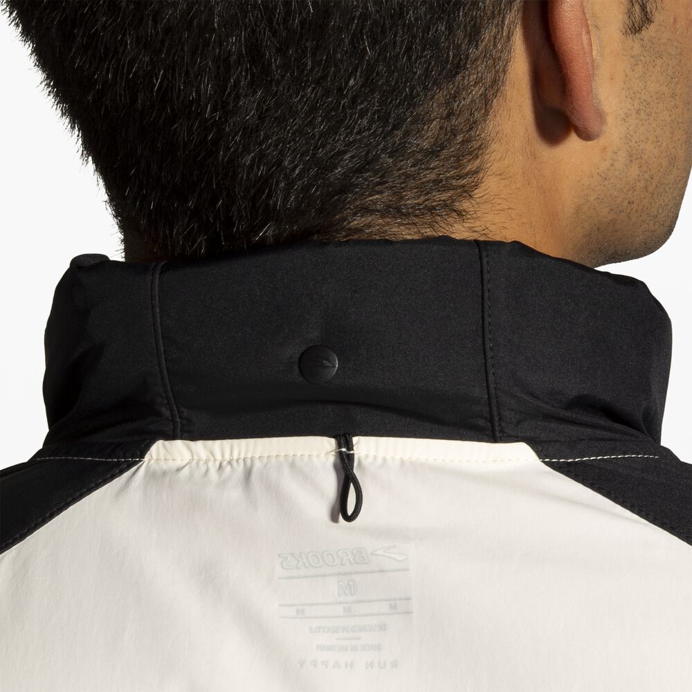 Brooks Run Visible Jacket 2.0 - Ecru/Fluoro Flash/Schwarz