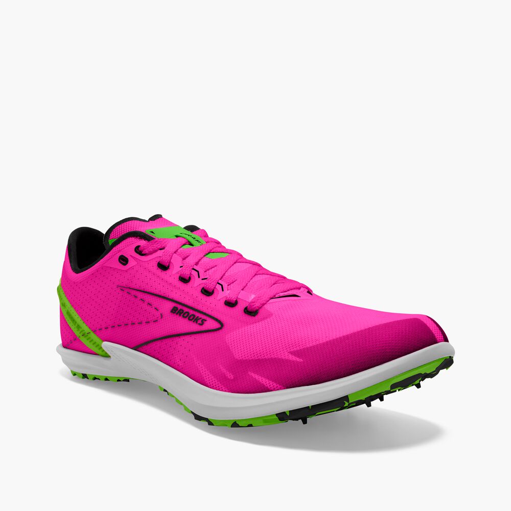 Brooks Draft XC Spikeless - Pink Glo/Grün/Schwarz