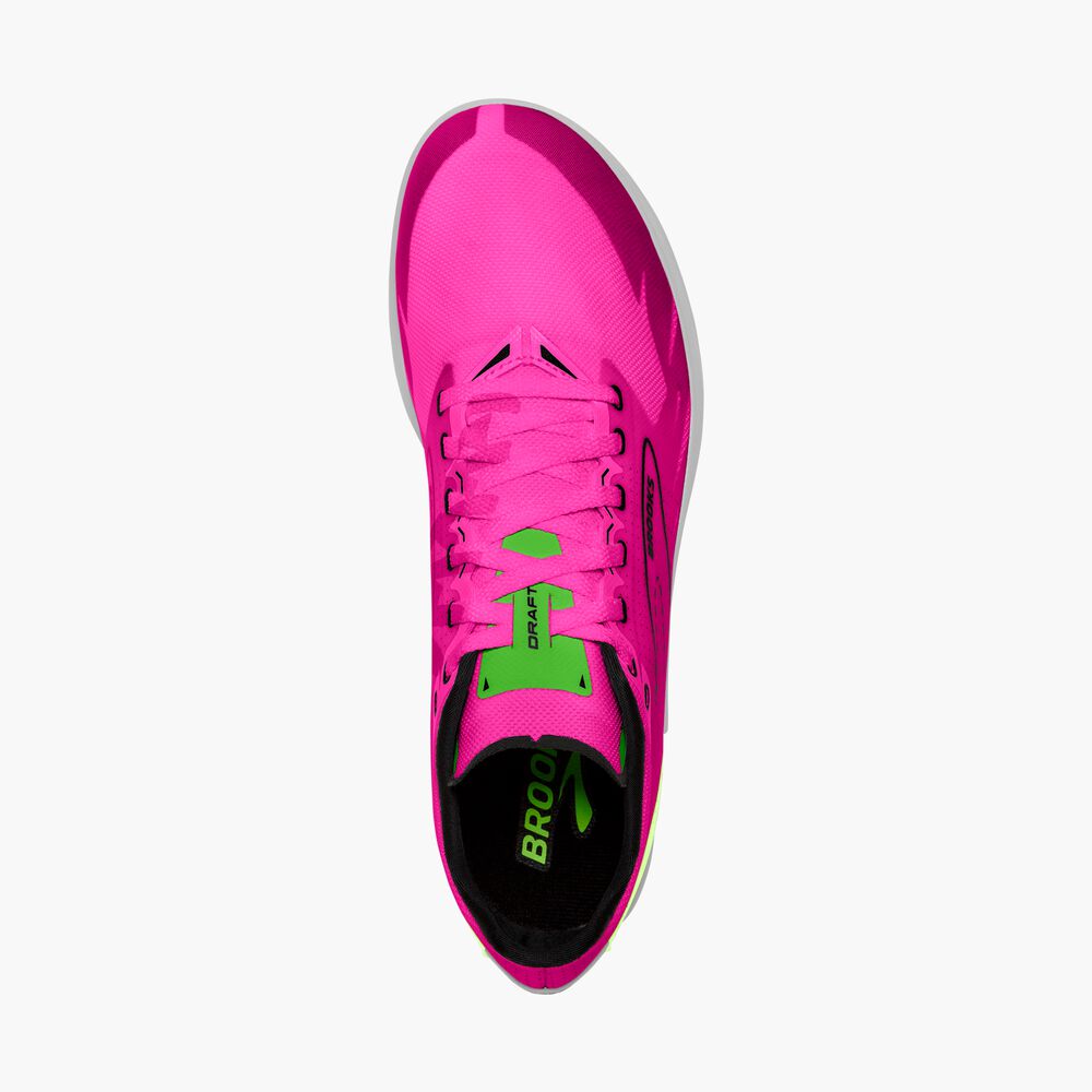 Brooks Draft XC Spikeless - Pink Glo/Grün/Schwarz