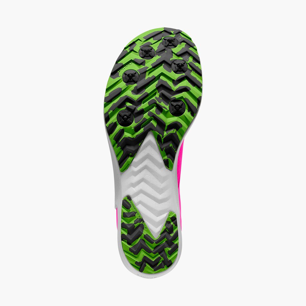 Brooks Draft XC Spikeless - Pink Glo/Grün/Schwarz