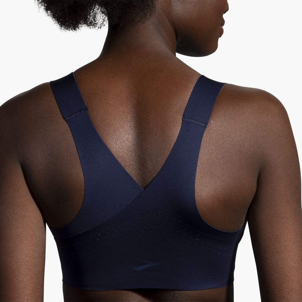 Brooks Dare Zip Run Bra - Marineblau