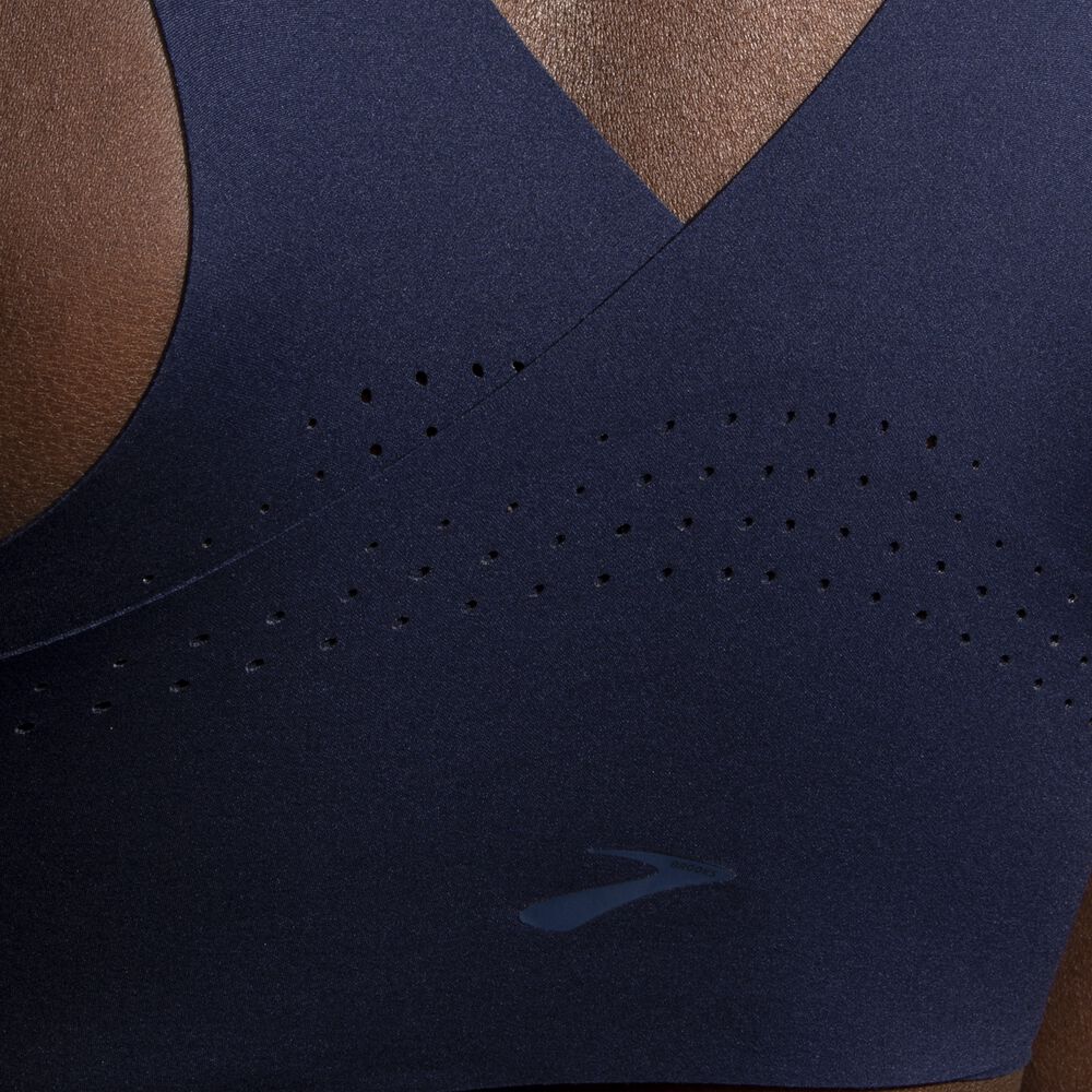Brooks Dare Zip Run Bra - Marineblau