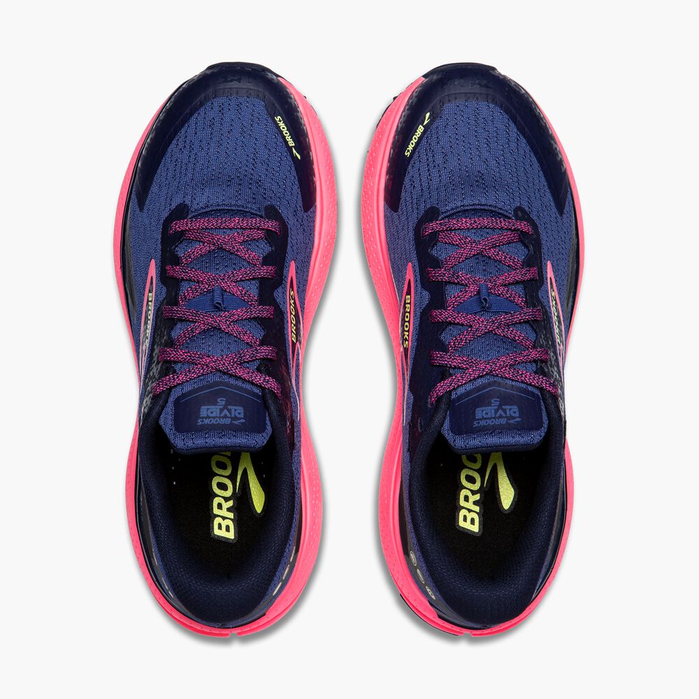 Brooks Divide 5 - Graublau/Pink/Limette