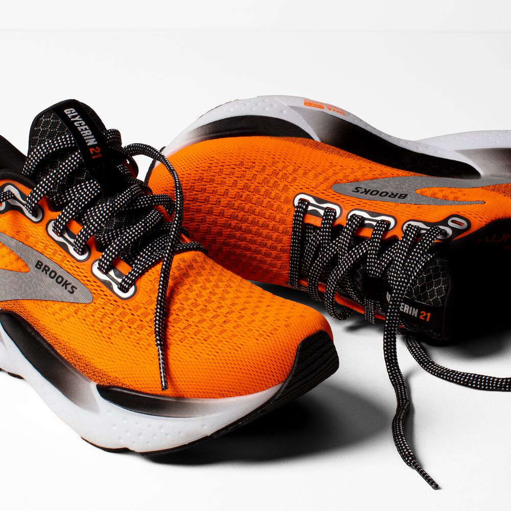 Brooks Glycerin 21 - Orange/Schwarz/Weiß