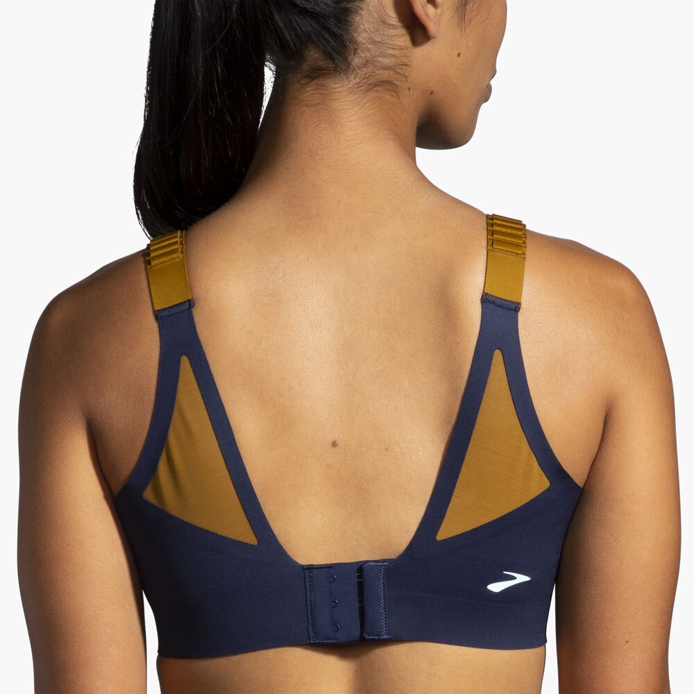 Brooks Scoopback 2.0 Sports Bra - Marineblau/Olivengrün/Eisblau