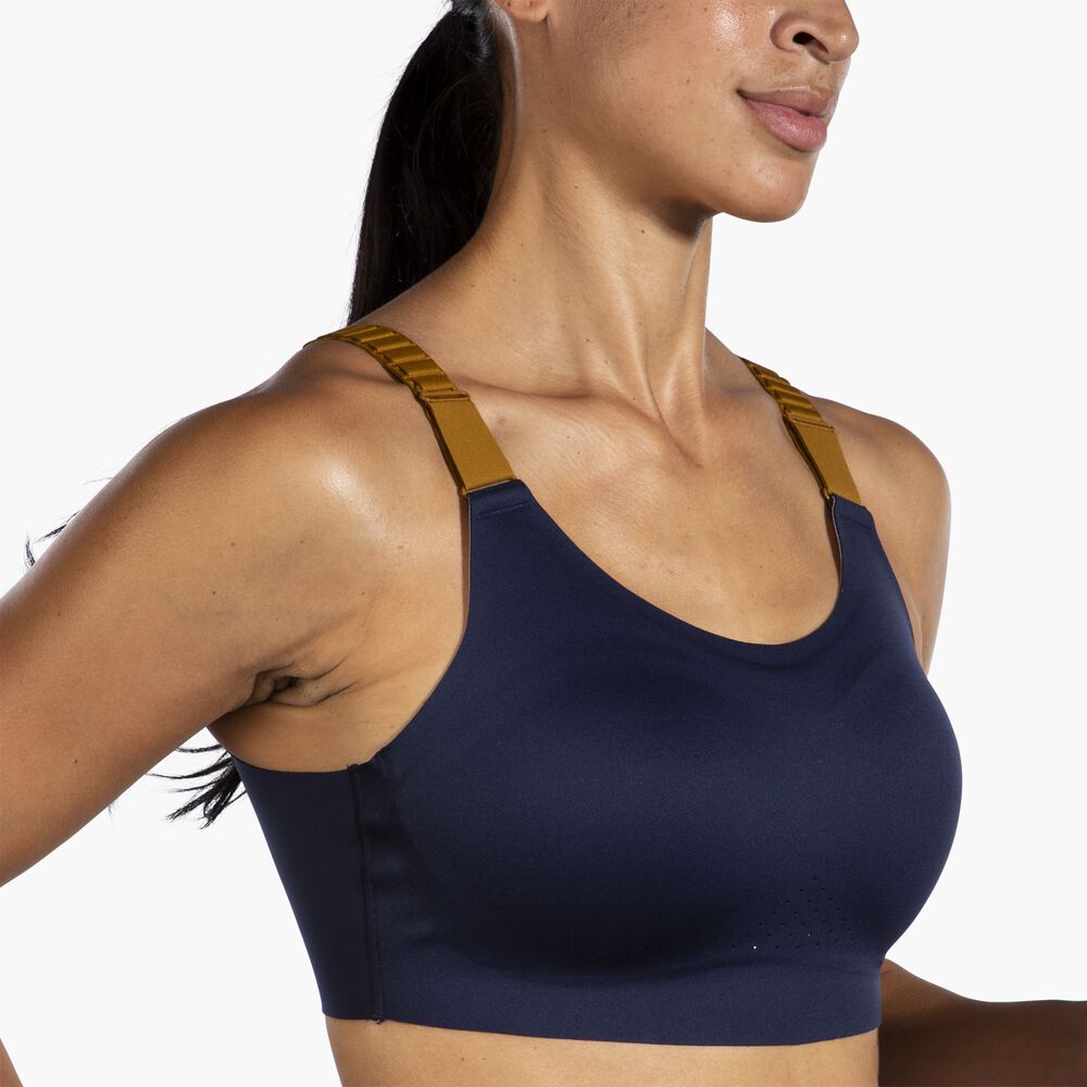 Brooks Scoopback 2.0 Sports Bra - Marineblau/Olivengrün/Eisblau