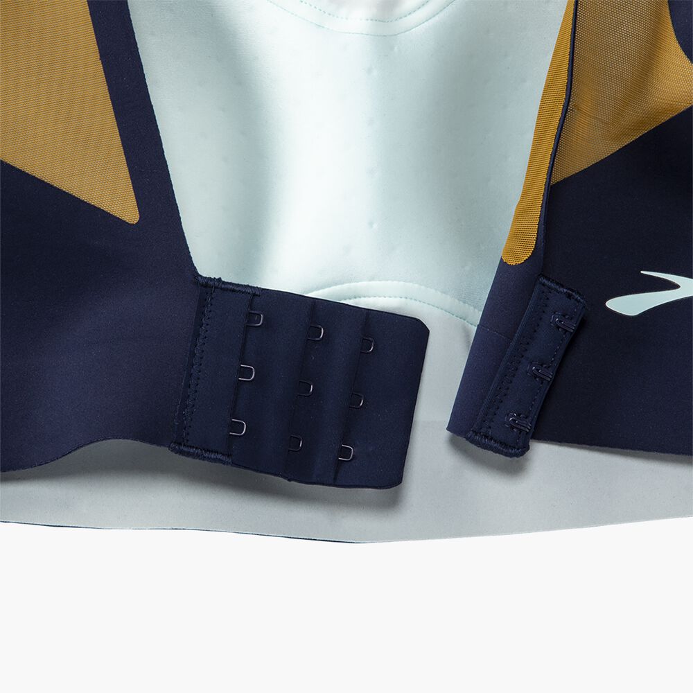 Brooks Scoopback 2.0 Sports Bra - Marineblau/Olivengrün/Eisblau
