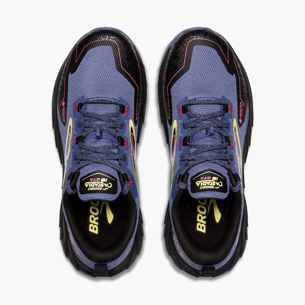 Brooks Cascadia 18 GTX - Graublau/Schwarz/Pink