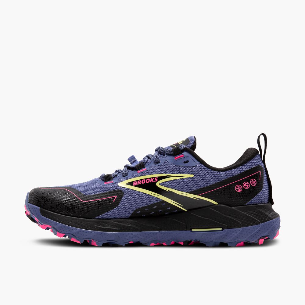 Brooks Cascadia 18 GTX - Graublau/Schwarz/Pink