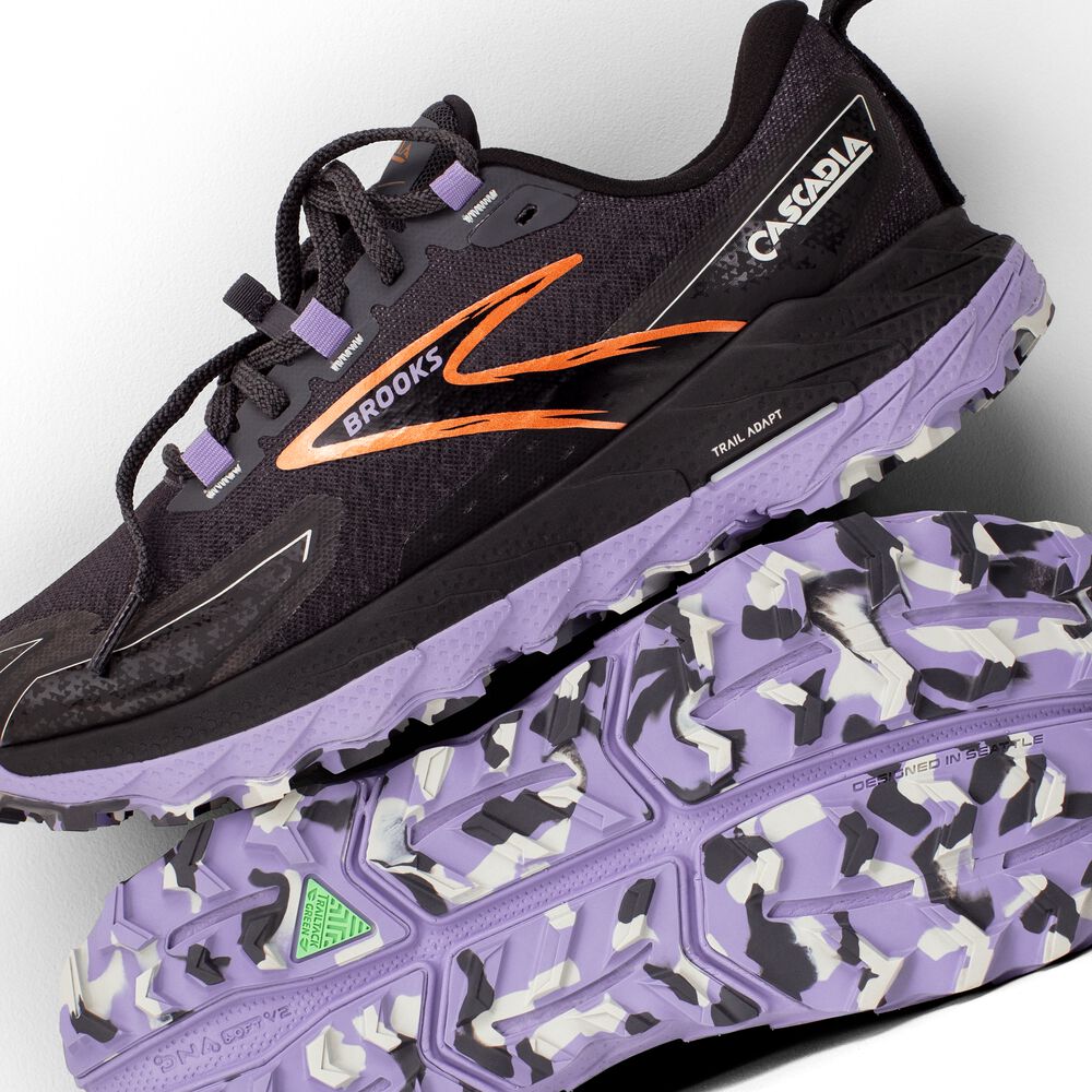 Brooks Cascadia 18 - Ebenholz/Sweet Lavender/Kupfer