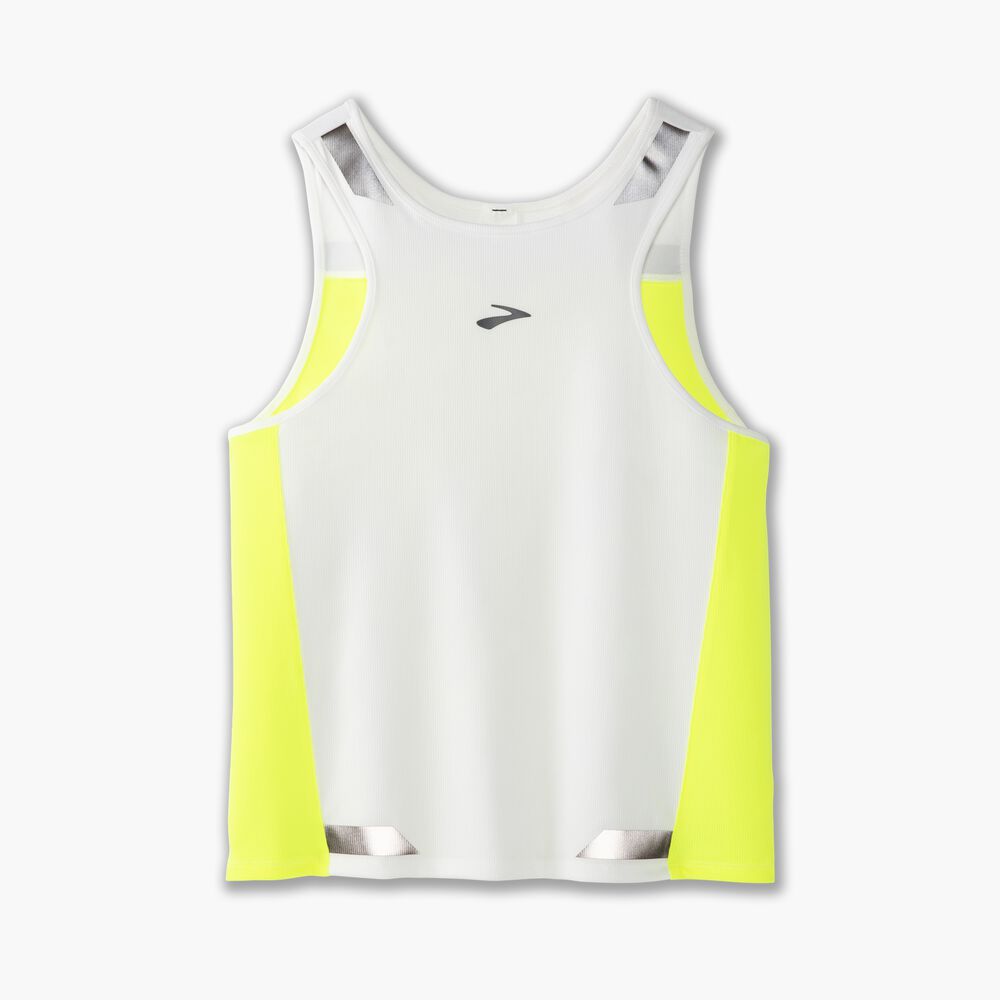 Brooks Run Visible Back-to-Front Tank - Weiß/Nightlife