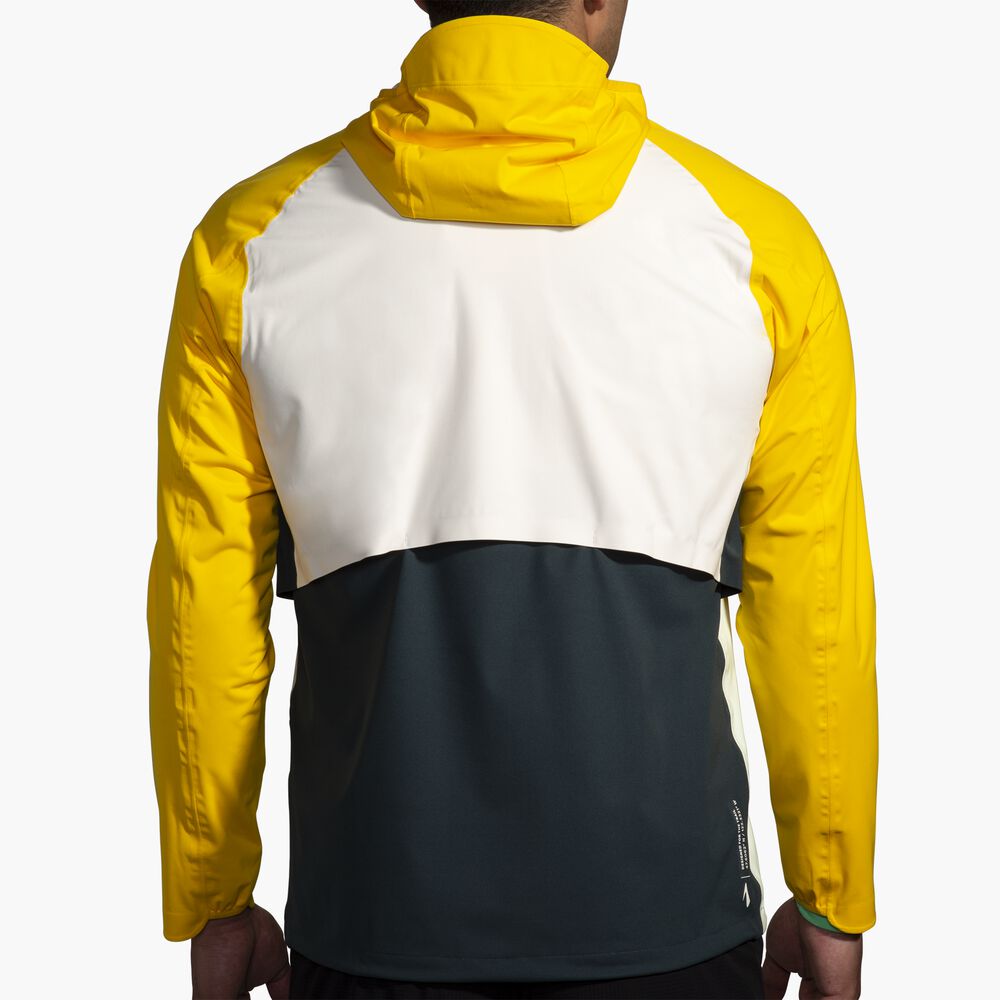 Brooks High Point Waterproof Jacket - Gletschergrün/Ecru/Zitrone