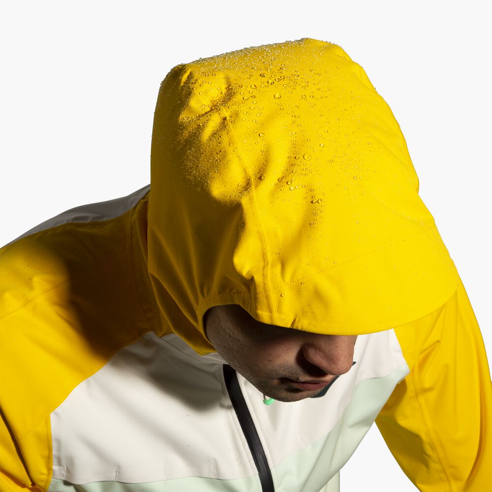 Brooks High Point Waterproof Jacket - Gletschergrün/Ecru/Zitrone