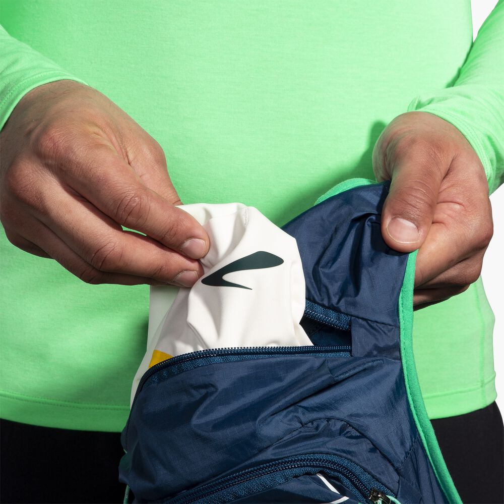 Brooks High Point Waterproof Jacket - Gletschergrün/Ecru/Zitrone