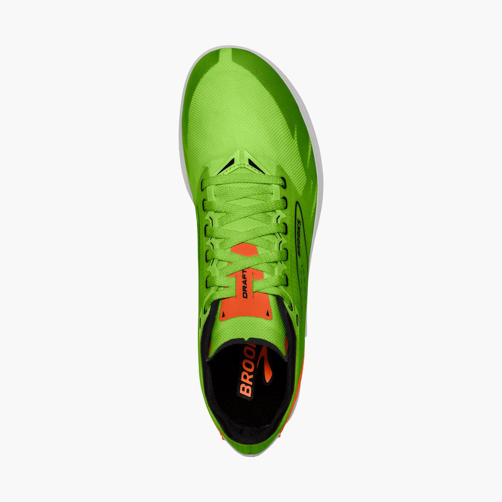 Brooks Draft XC Spikeless - Green Gecko/Rotorange/Weiß