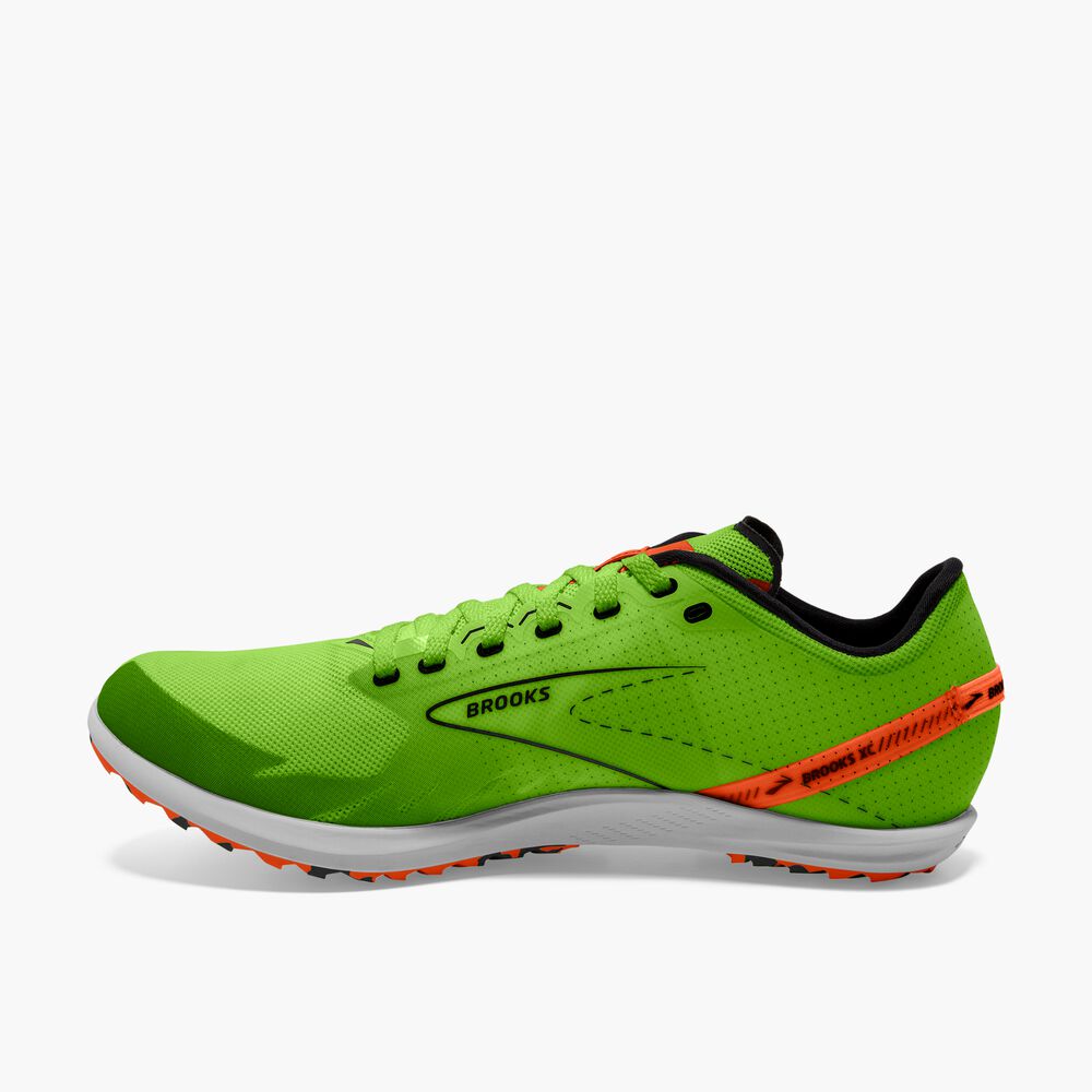 Brooks Draft XC Spikeless - Green Gecko/Rotorange/Weiß