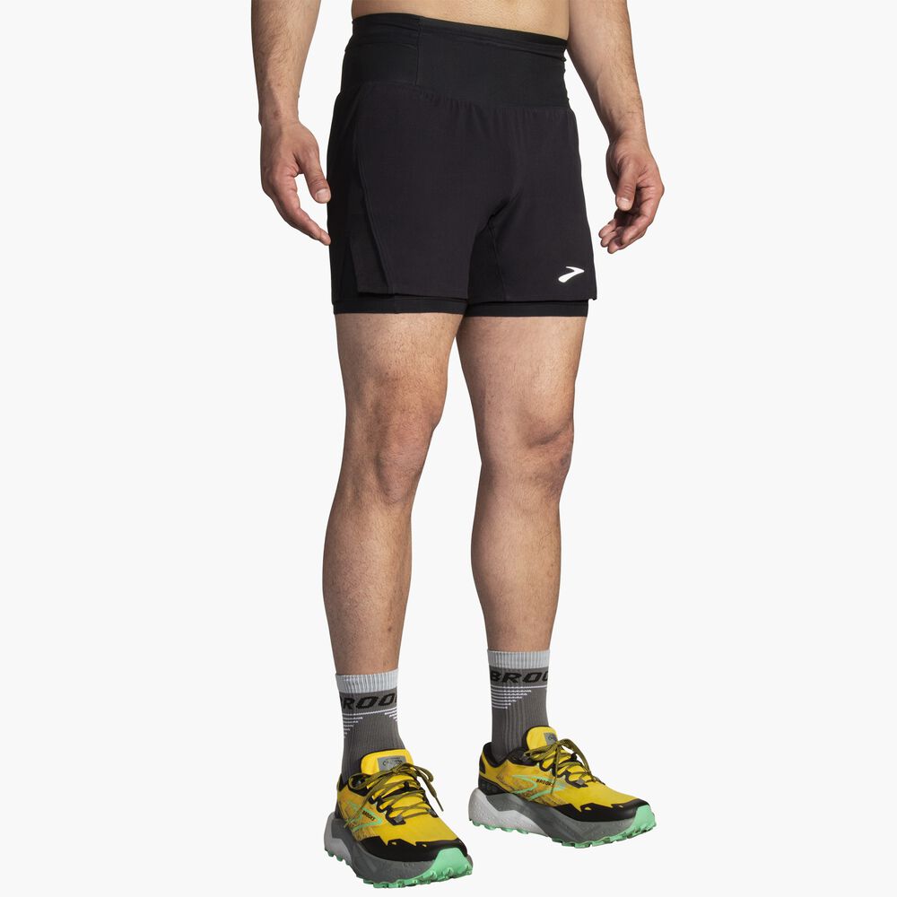 Brooks High Point 5" 2-in-1 Short 2.0 - Schwarz