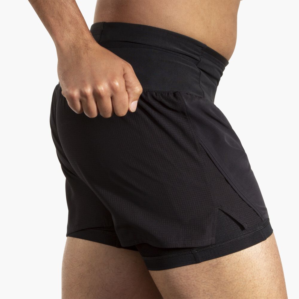 Brooks High Point 5" 2-in-1 Short 2.0 - Schwarz