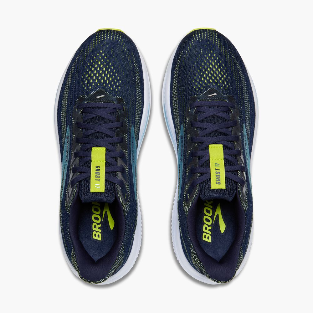 Brooks Ghost 17 - Peacoat/Limette/Blau