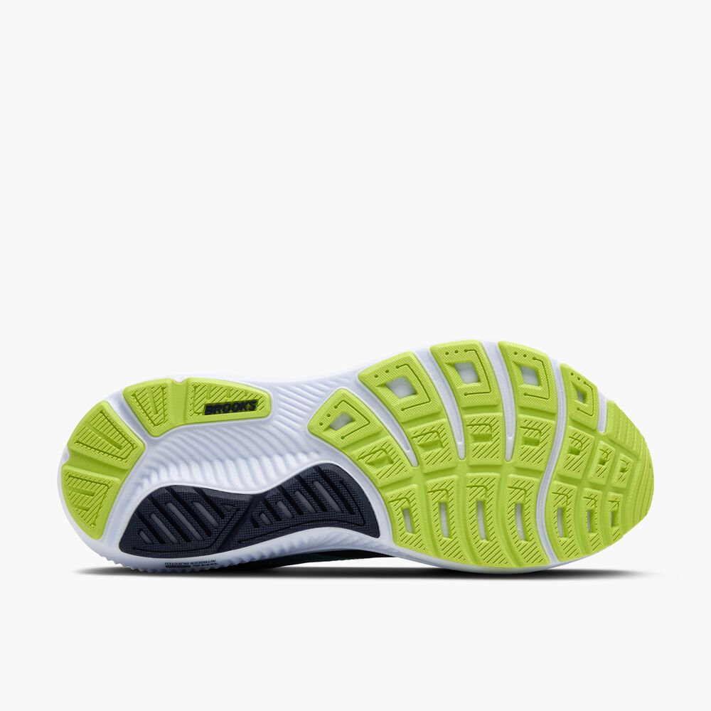 Brooks Ghost 17 - Peacoat/Limette/Blau