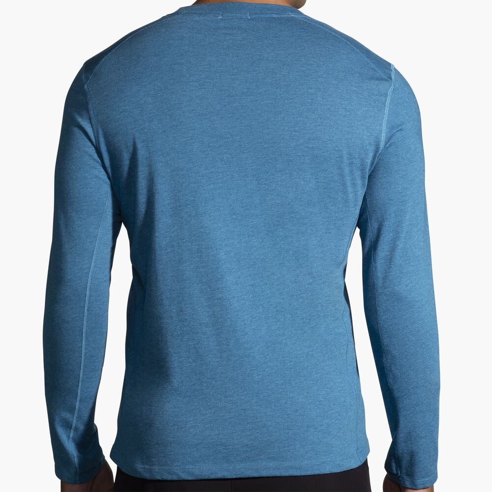 Brooks Distance Long Sleeve 2.0 - Hochdunkelblau/BR Motion Logo
