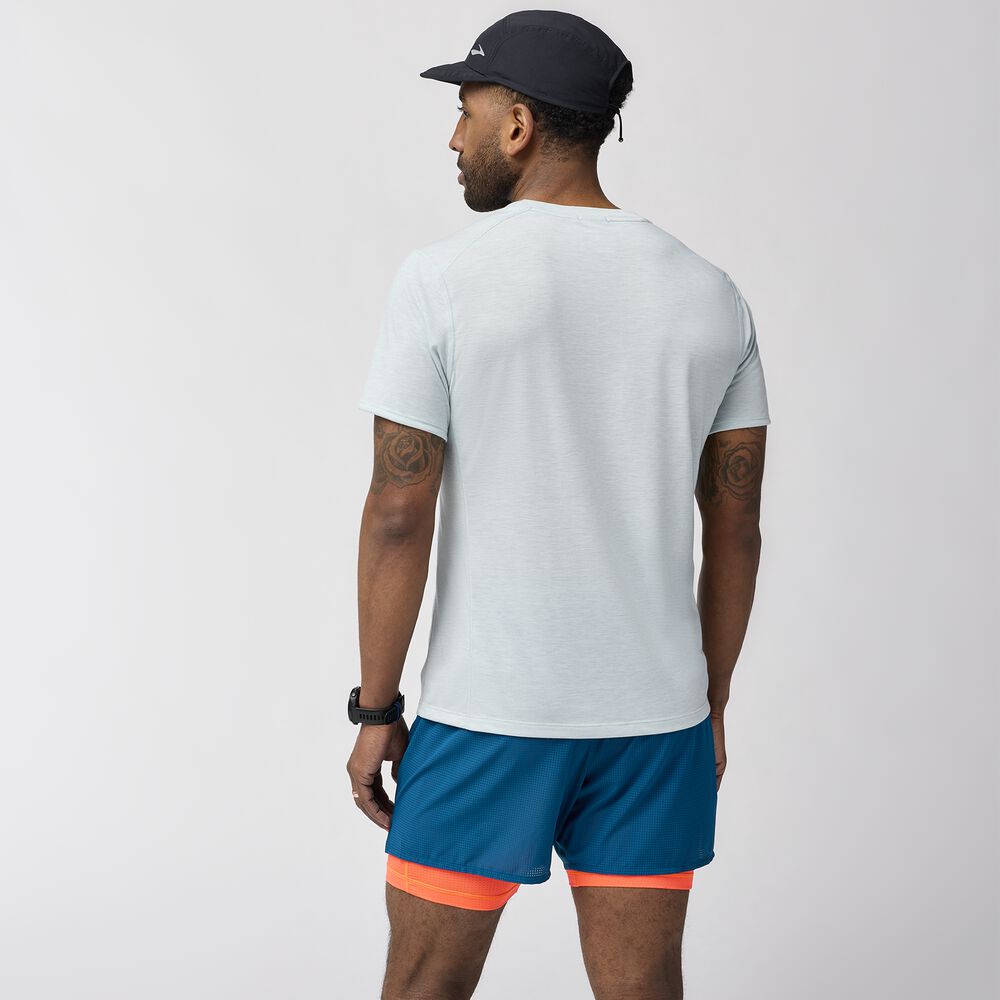 Brooks Distance Short Sleeve 3.0 - Hochblau/Außerhalb des Bereichs