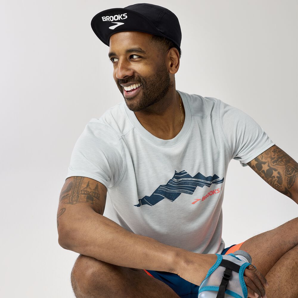 Brooks Distance Short Sleeve 3.0 - Hochblau/Außerhalb des Bereichs