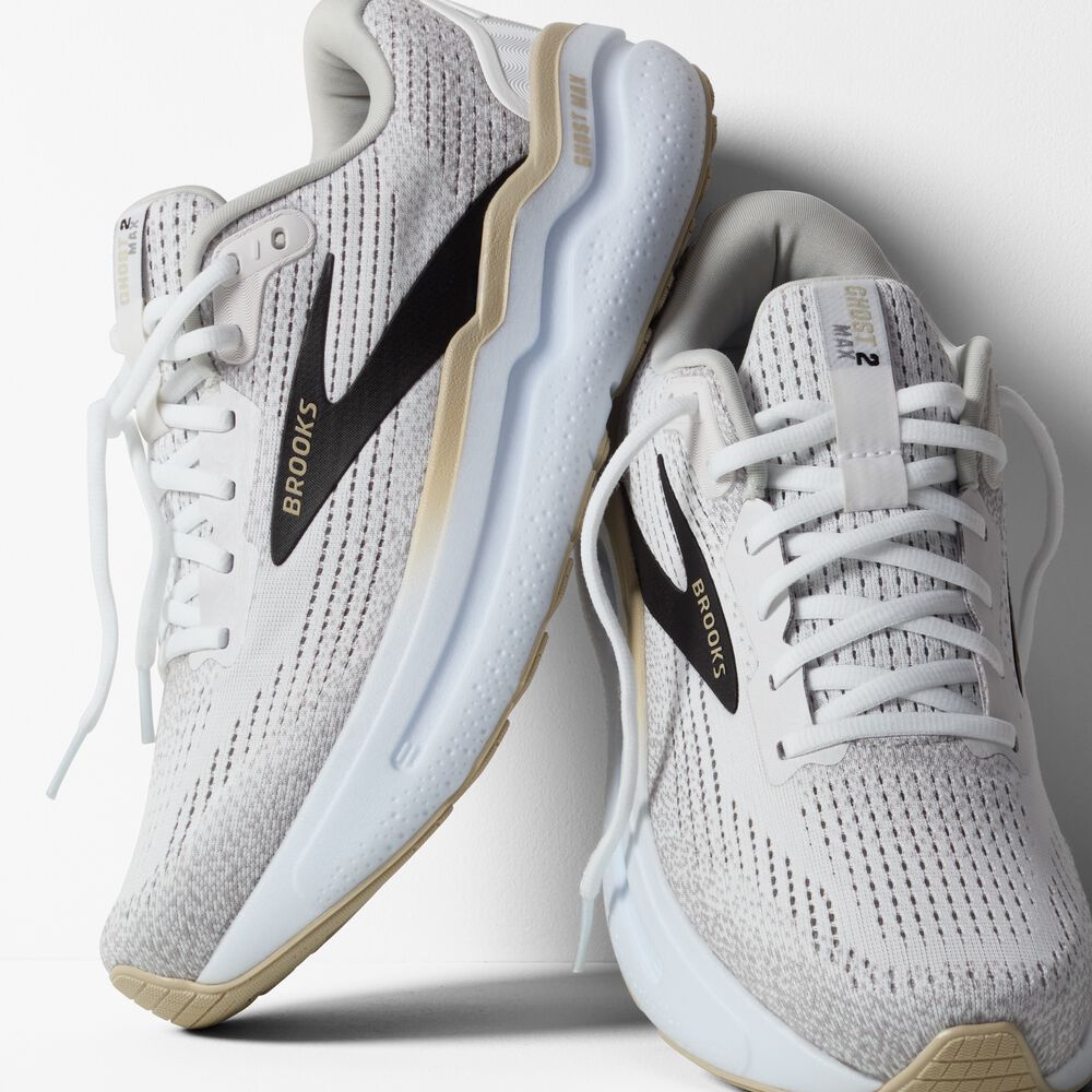 Brooks Ghost Max 2 - Weiß/Pelikan/Austernblau