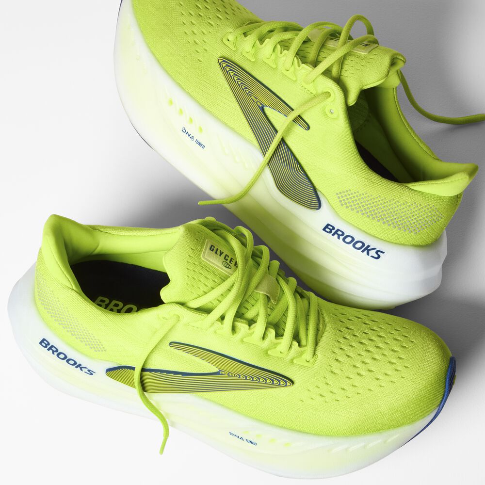Brooks Glycerin Max - Limette/Marineblau Pfingstrose/Weiß