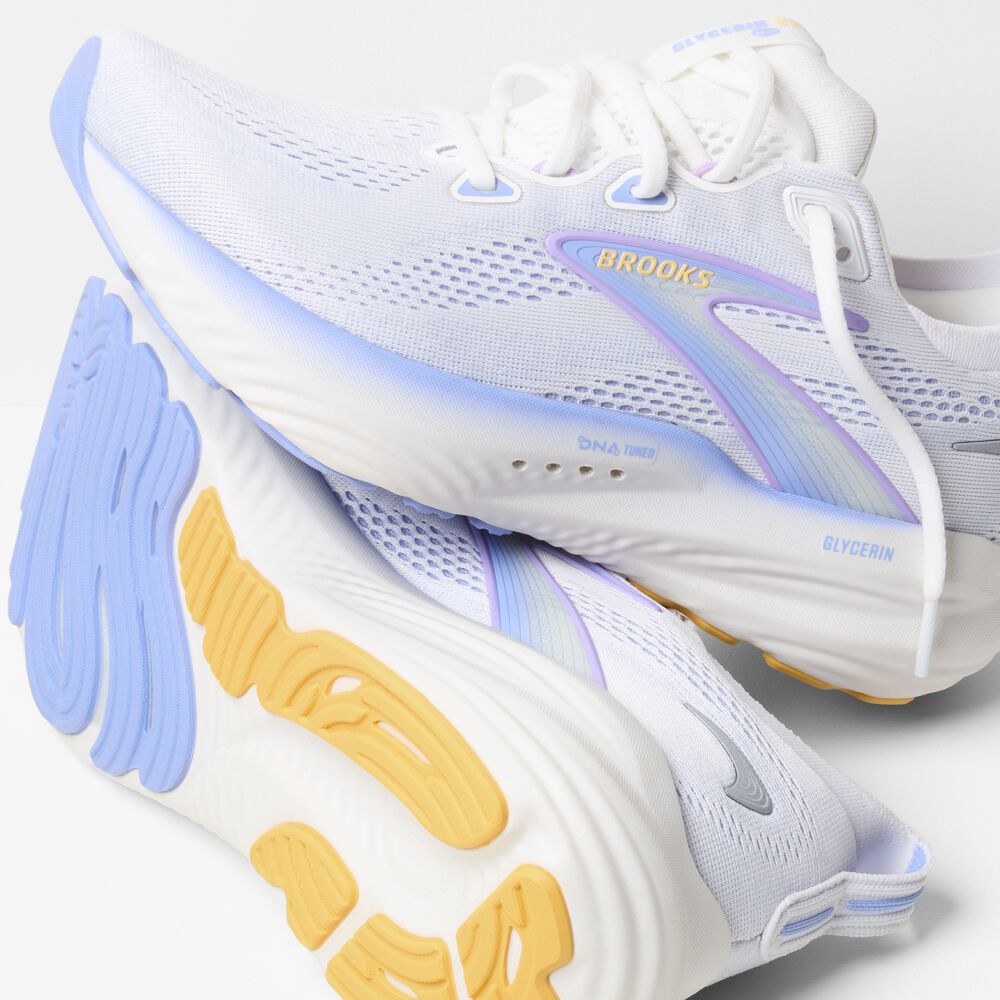 Brooks Glycerin 22 - Weiß/Blaureiher/Aprikose