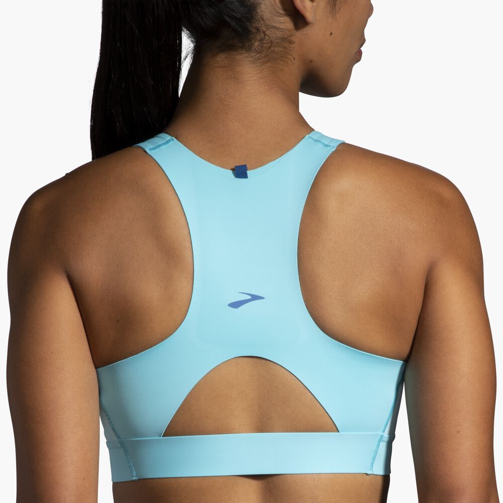 Brooks 3 Pocket Sports Bra - Vivid Teal