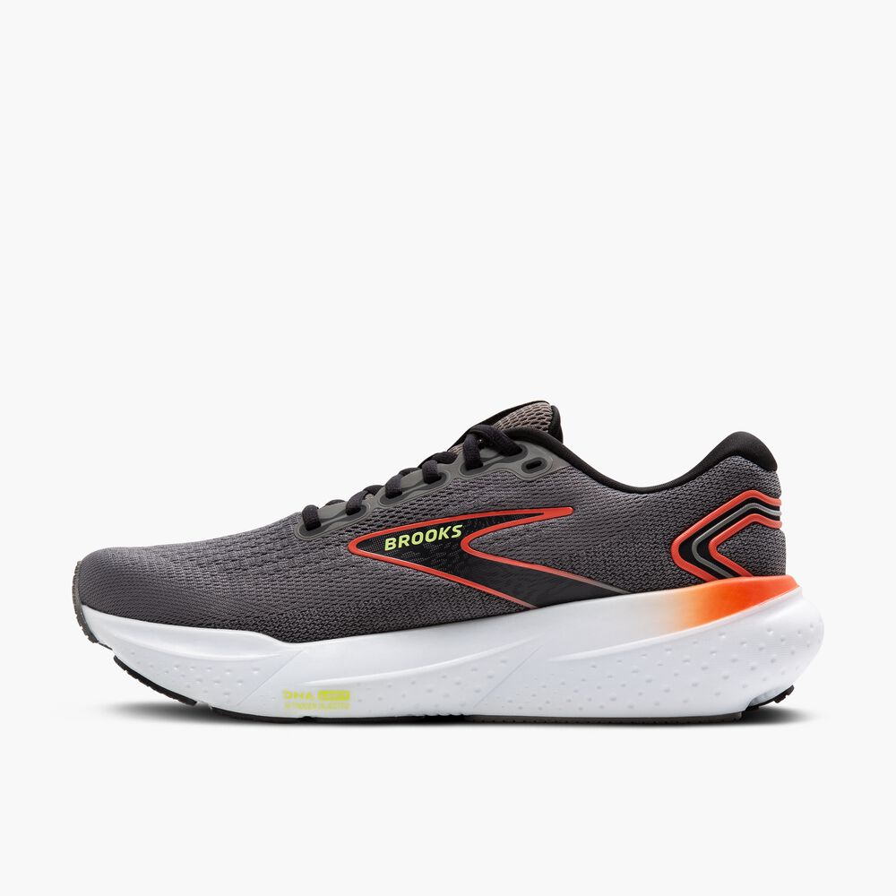 Brooks Glycerin 21 - Grau/Mandarinenrot/Grün