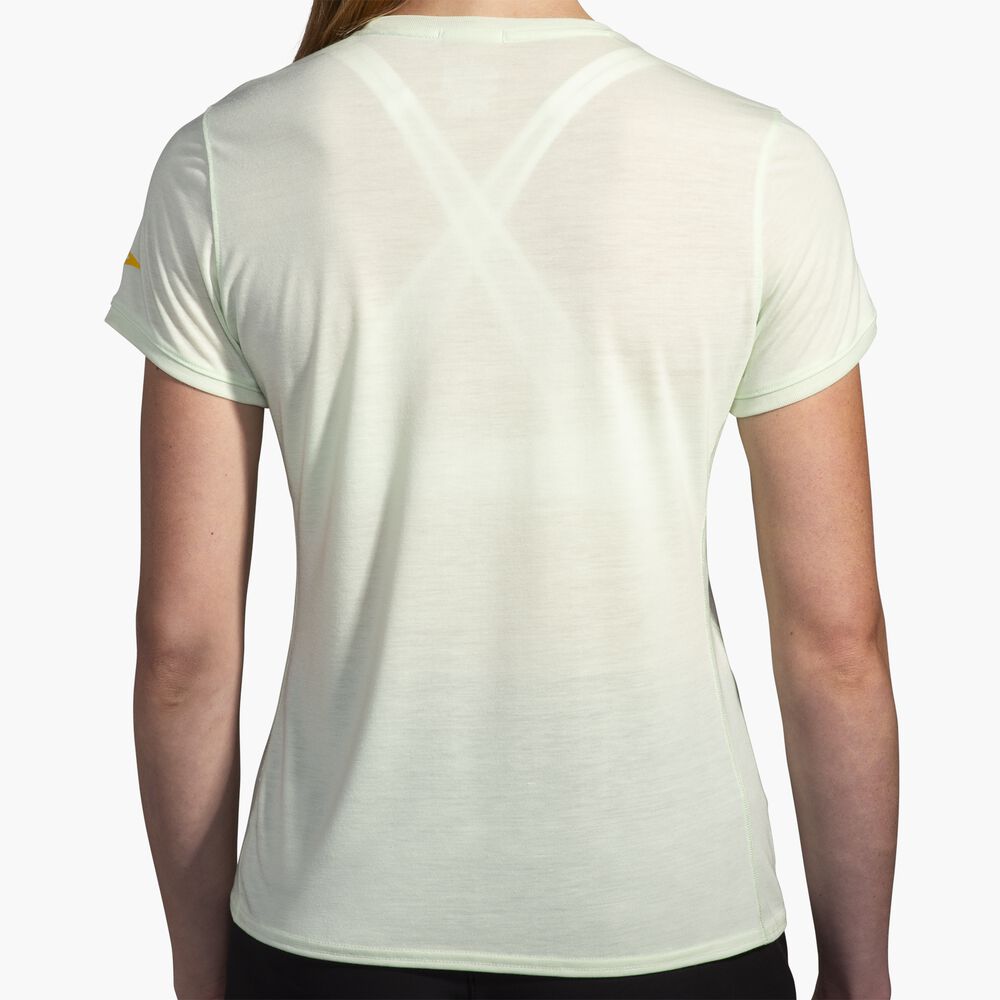 Brooks Distance Short Sleeve 3.0 - Hellgrau Gletschergrün/Elevate