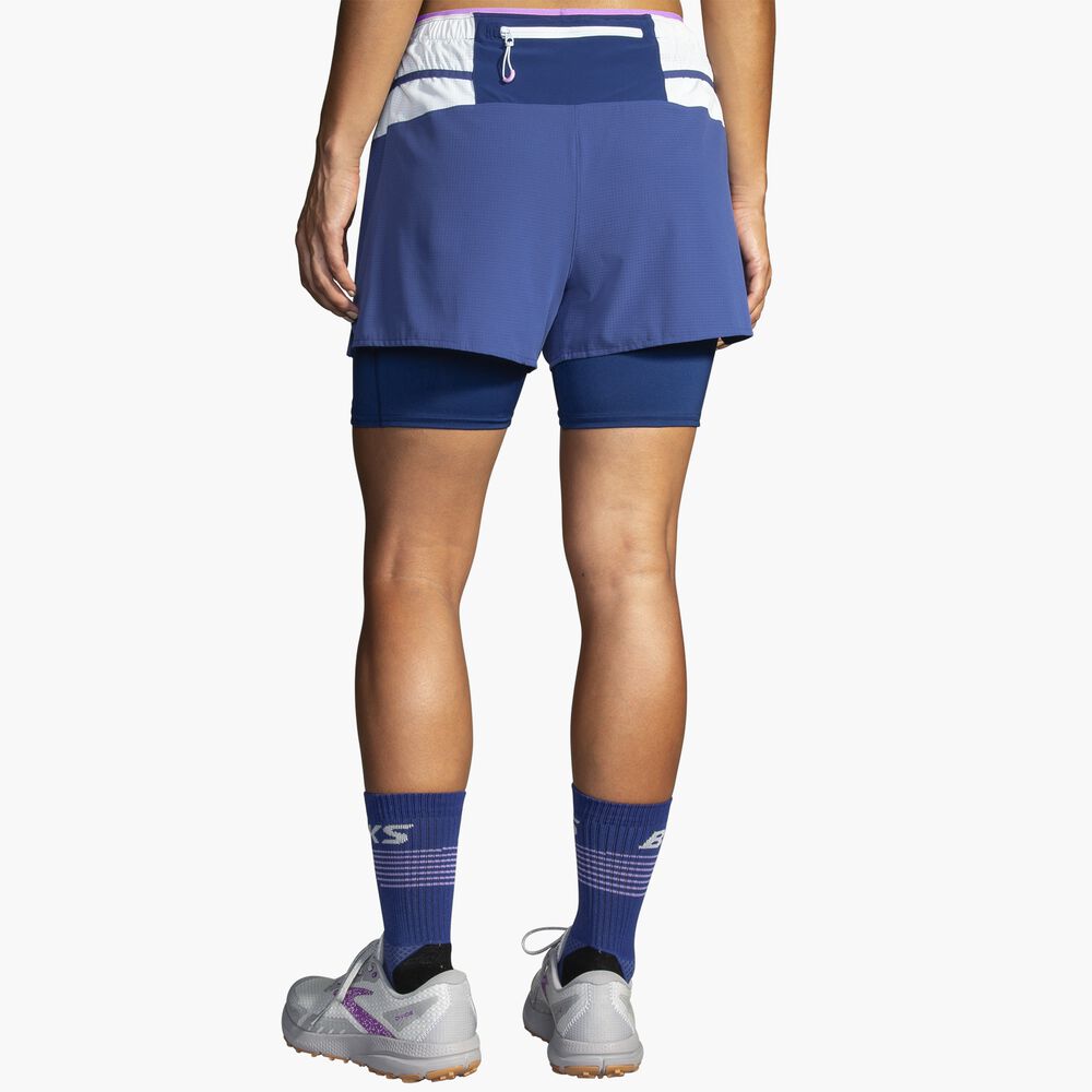 Brooks High Point 3" 2-in-1 Short - Ägäis/Hellschiefer