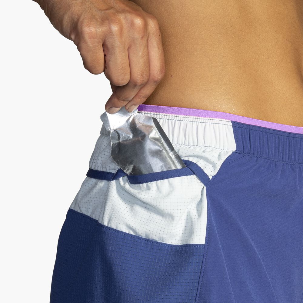Brooks High Point 3" 2-in-1 Short - Ägäis/Hellschiefer