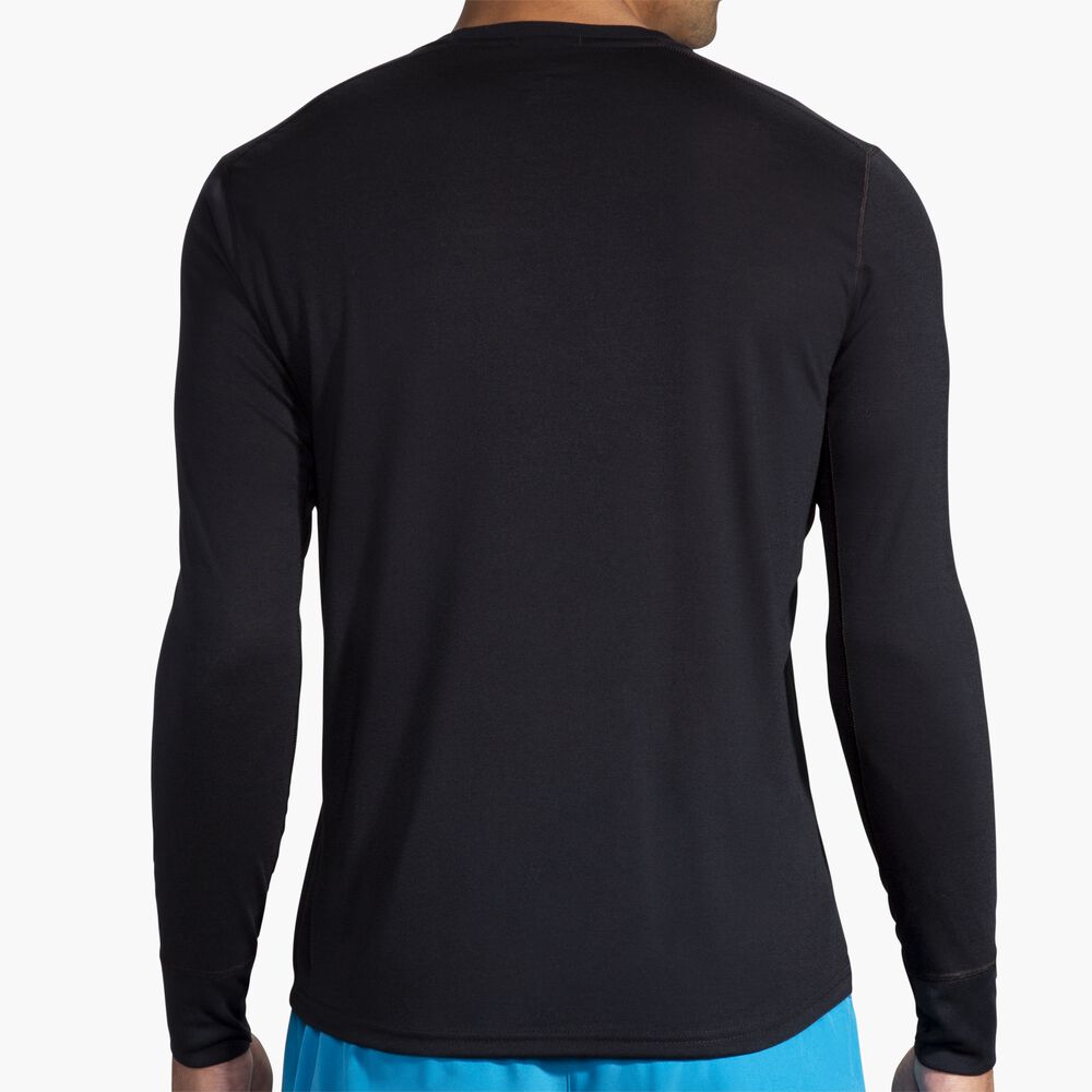 Brooks Distance Graphic Long Sleeve - Weiß/Sasquatch