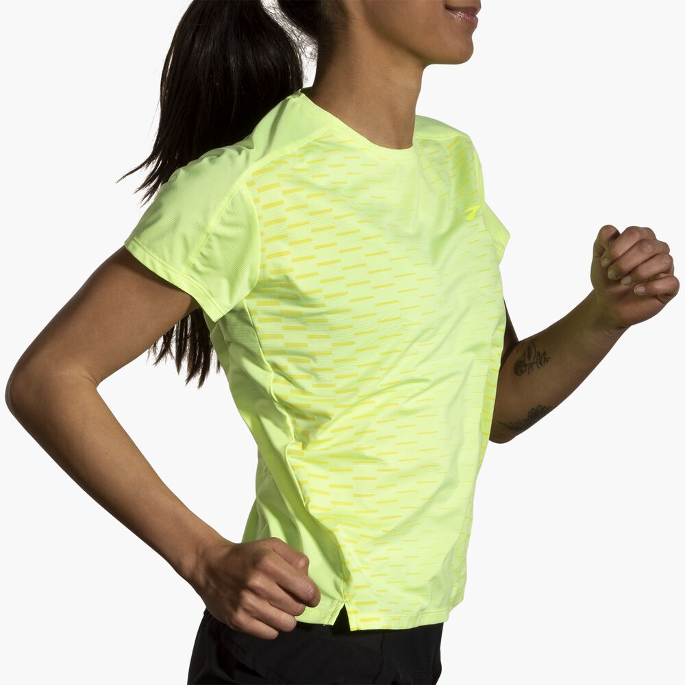 Brooks Sprint Free Short Sleeve 2.0 - Helllimette/Intervallverlauf