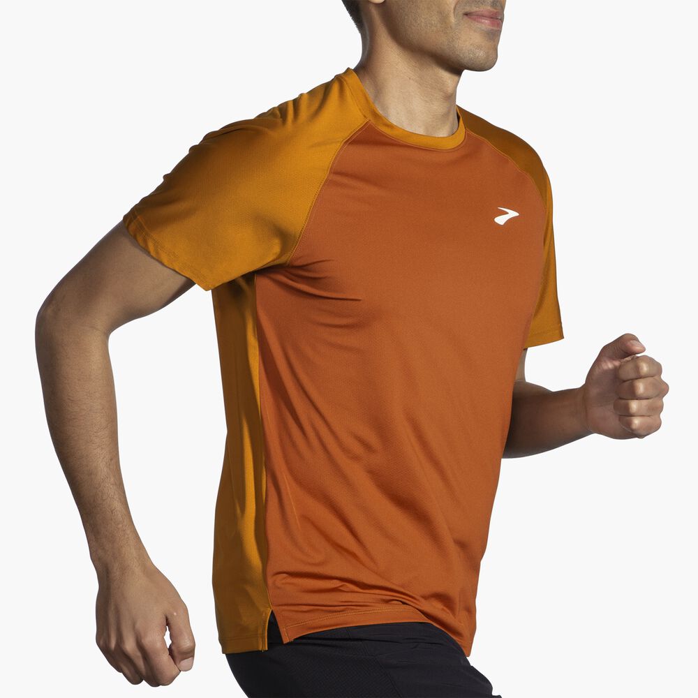 Brooks Atmosphere Short Sleeve 2.0 - Haselnussholz/Ocker