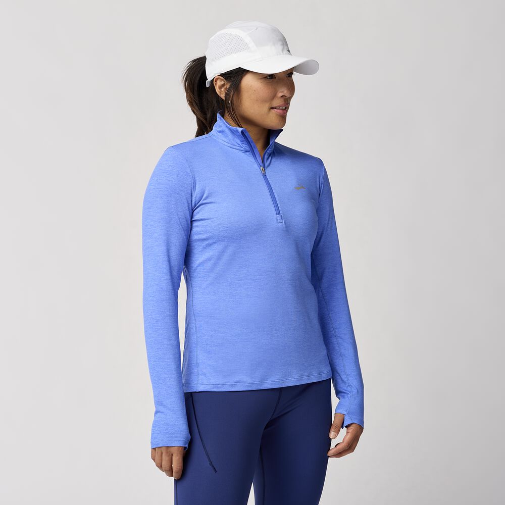 Brooks Dash 1/2 Zip 2.0 - Htr Bluebell