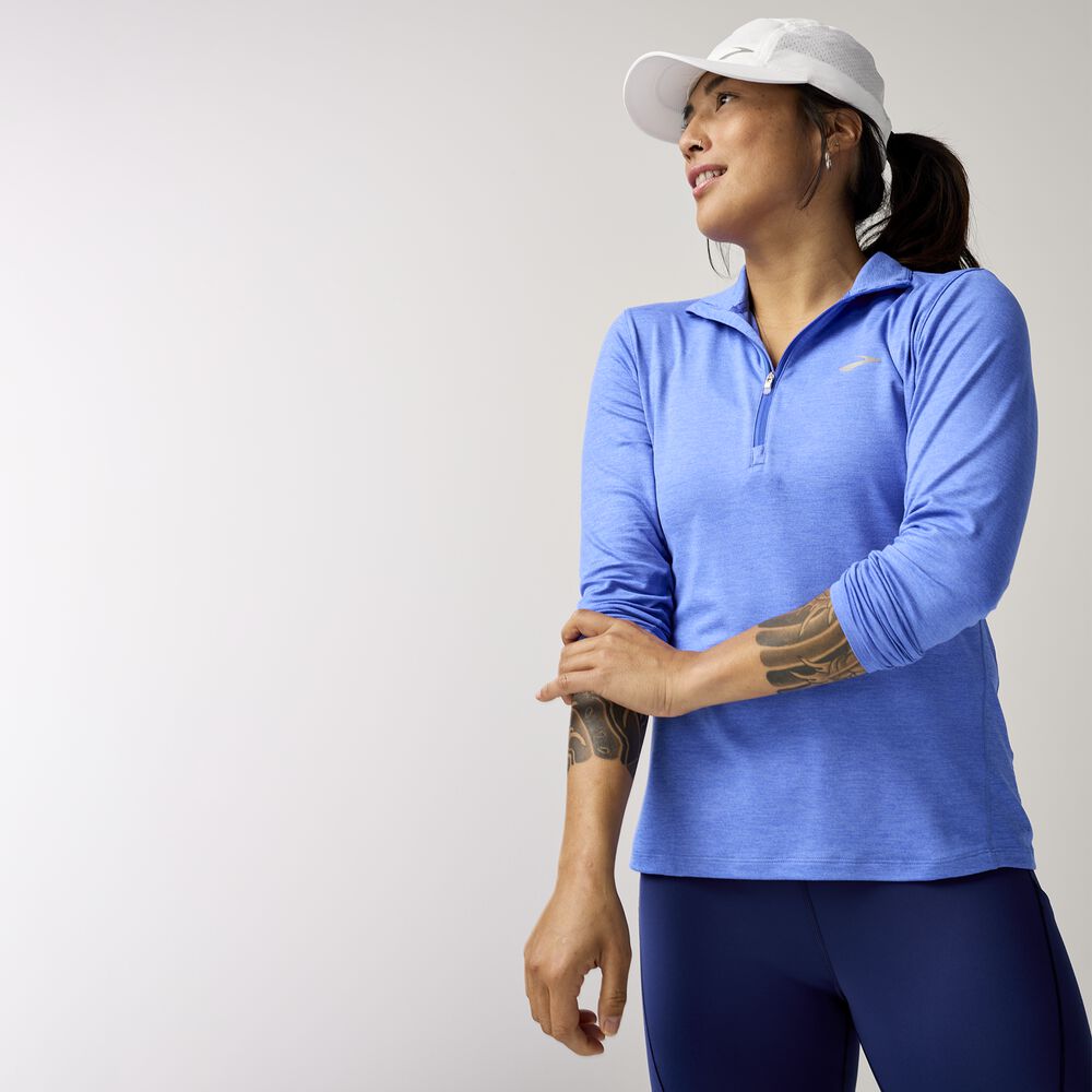 Brooks Dash 1/2 Zip 2.0 - Htr Bluebell