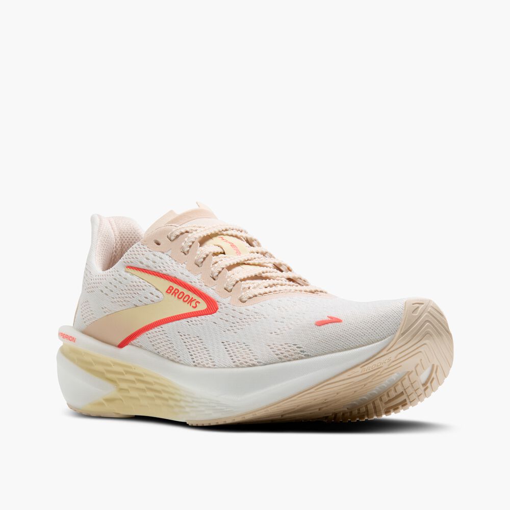 Brooks Hyperion 2 - Weiß/Pfirsich/Koralle