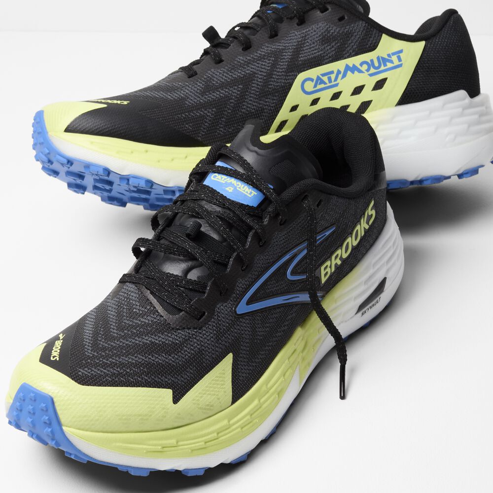 Brooks Catamount 4 - Schwarz/Limette/Blau